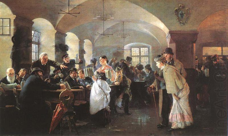 In the Hofbrauhaus in Munich, Philip Alexius de Laszlo